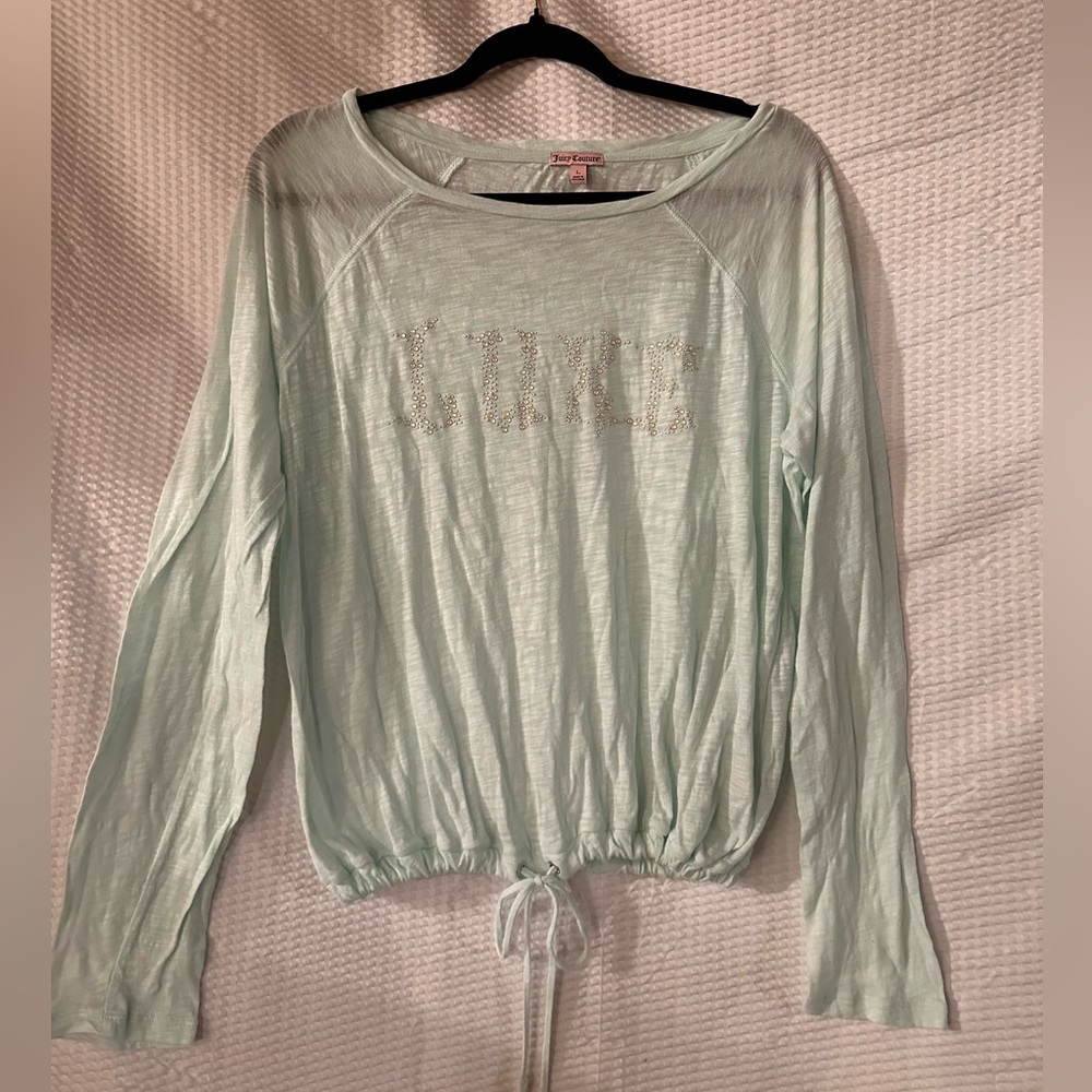 Juicy Couture Glacier Luxe Burnout Tee size large